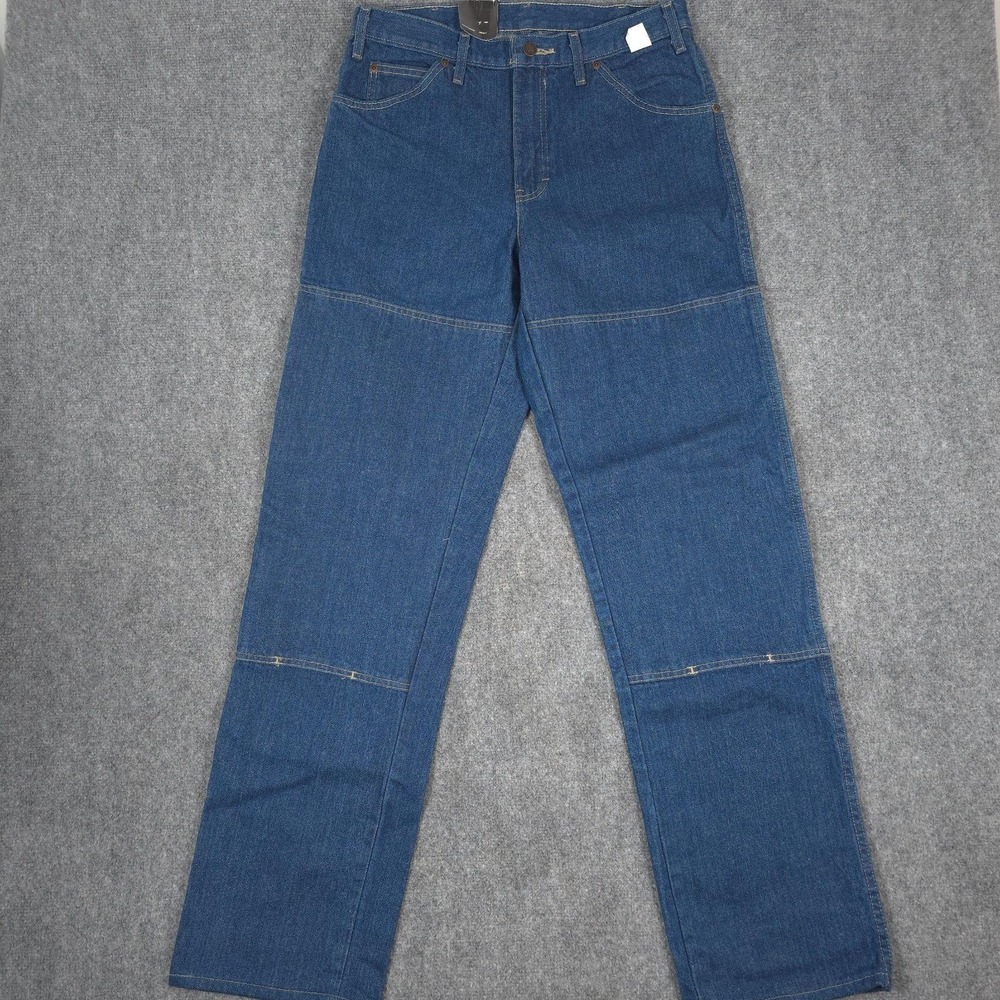 NWT Dickies LD200RNB Double Knee Jeans Mens 32x34 Indigo Blue Straight Fit